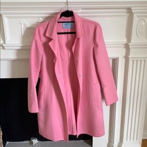 Prada flamingo pink peacoat